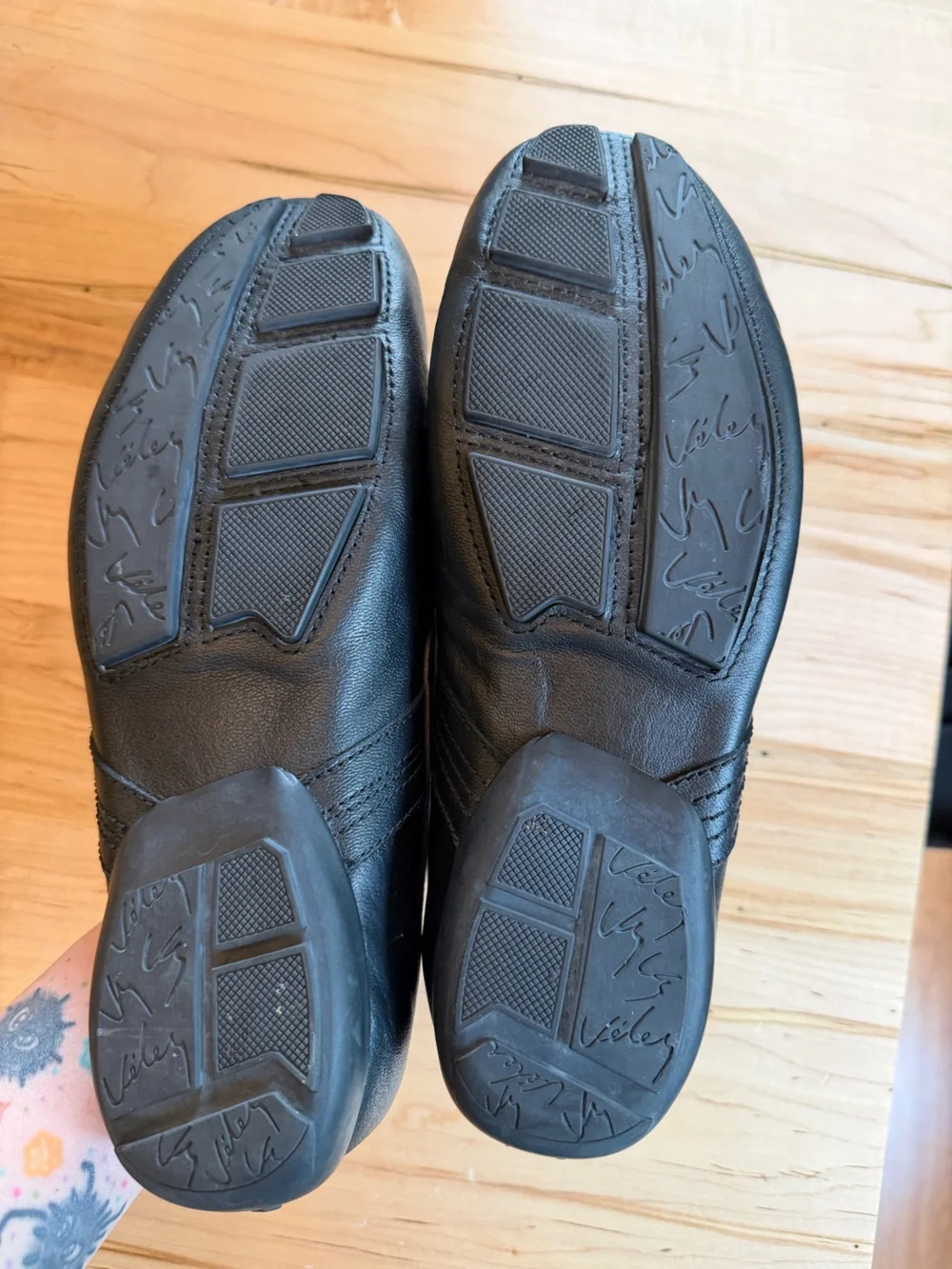 Men's Black Leather Slip-On Driving Loafers